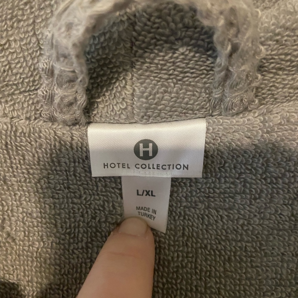 Gray Waffle Knit Robe - Picture 2 of 3